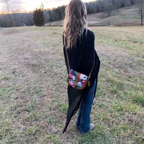 Coach Handbags - Coach X Kaffe Fassett Georgie Patchwork Saddle Bag NWT